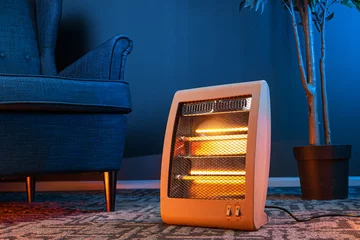 Fotobehang Modern electric infrared heater in the living room © ProstoSvet