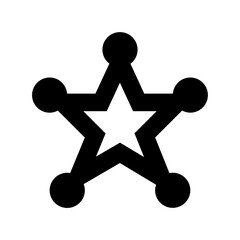 Star Badge Flat Vector  Icon