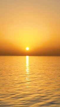 Vertical video Sunset at Sea Turkey Alanya