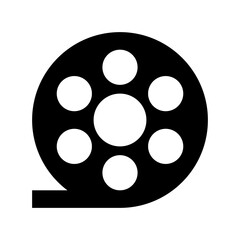 Film Reel Flat Vector Icon