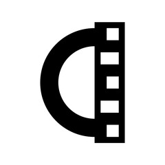 Obraz premium Geometry Tool Flat Vector Icon