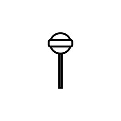 Lollipop line icon isolated on white background
