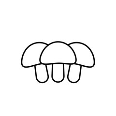 Mushrooms line icon, meal and food