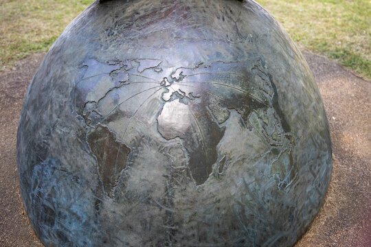 Detailed Closeup Of Frank Whittle Memorial In Rugby, England