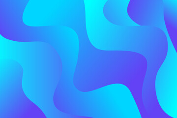 Abstract vivid blue and purple liquid gradient layered wavy shapes background