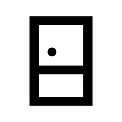 Closed Door Flat Vector Icon 