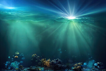 Fototapeta na wymiar underwater sea scape