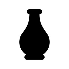 Flower Vase Flat Vector Icon 