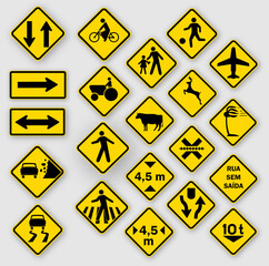 Brazilian Road Signs 2 / Ai Illustrator