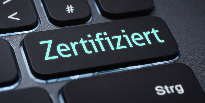  Beleuchtete Tastatur mit einer beschrifteten Taste - Zertifiziert
