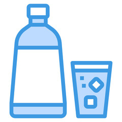 Beverage blue outline icon