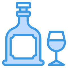 Beverage blue outline icon