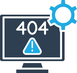 404 Vector icon which is suitable for commercial work and easily modify or edit it
