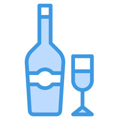 Beverage blue outline icon