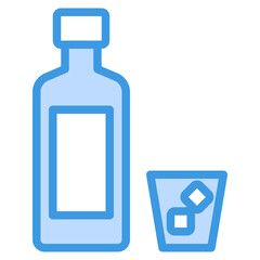 Beverage blue outline icon