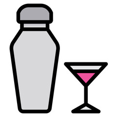 Beverage filled outline icon