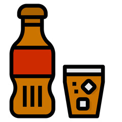 Beverage filled outline icon