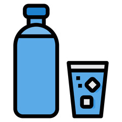 Beverage filled outline icon