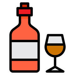 Beverage filled outline icon