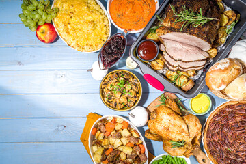 Thanksgiving dinner table