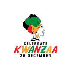 Kwanzaa celebration with African culture women, 26 December, Side view American African women