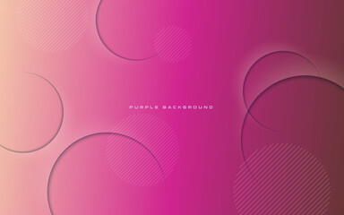 abstract purple pink gradient dynamic circle shadow and light geometric shape background. eps10 vector