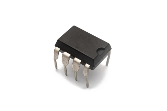 8 pin electronic integrated circuit or microchip