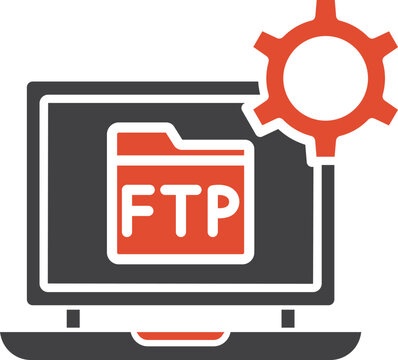  ftp protocol client Vector icon which is suitable for commercial work and easily modify or edit it
