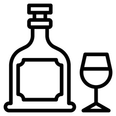 Beverage outline icon