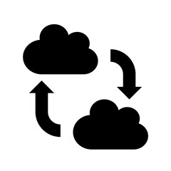 Cloud Sharing Flat Vector Icon