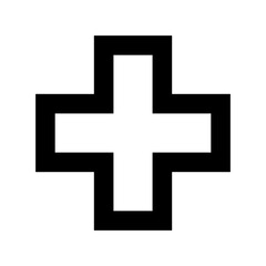 Medical Cross Flat Vector Icon