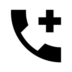 Obraz premium Hospital Helpline Flat Vector Icon