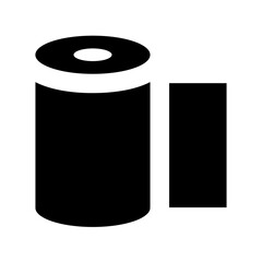 Tissue Roll Flat Vector Icon 