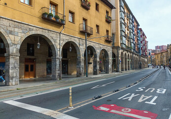 Casco Viejo de Bilbao, Vizcaya, País Vasco. - obrazy, fototapety, plakaty