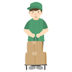 delivery man illustration