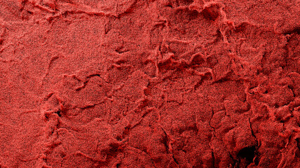 Millions of Tiny Red Particles Filling the screen with many small Waves on Black