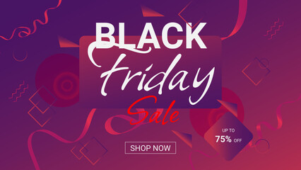 Black friday sale banner template, friday mega offer banner, social media post template