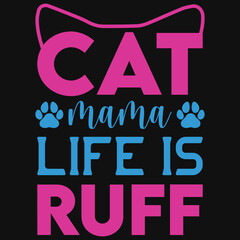 Awesome cat typography tshirt design