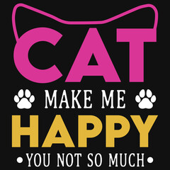 Awesome cat typography tshirt design