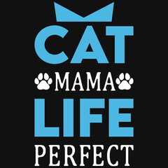 Awesome cat typography tshirt design