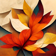 Fototapeta premium Colorful and bright - yellow, orange and red autumn leaves background.
