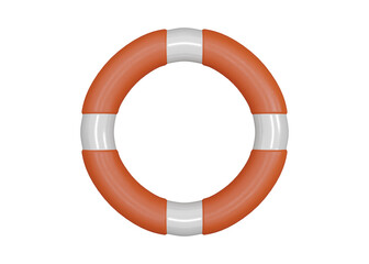 isolated 3d render of life buoy for saving or help concept, png format with transparent background.