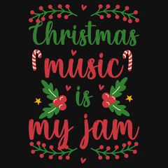 Obraz premium Awesome Christmas typography tshirt design