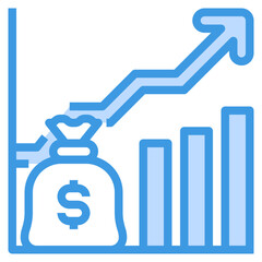 Advantage blue outline icon