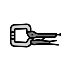 locking clamp color icon vector. locking clamp sign. isolated symbol illustration