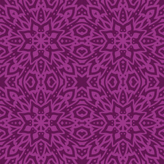Art with abstract purple tribal tile pattern