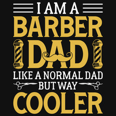 Barber dad tshirt design