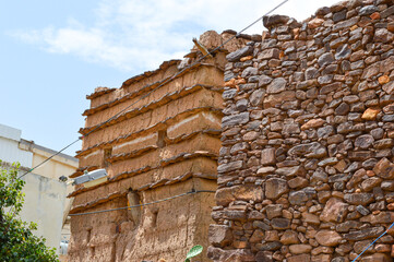 stone wall of the house Saudi Arabia