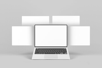 Mackbook pro screen with website presentation mockup