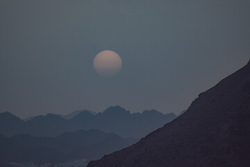 sunset over the mountains